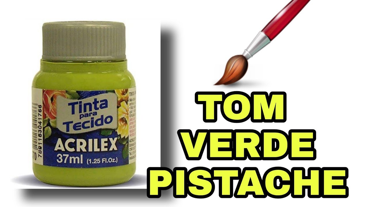 #misturandocores - Como fazer a cor verde pistache da acrilex - tintas para pintar tecido