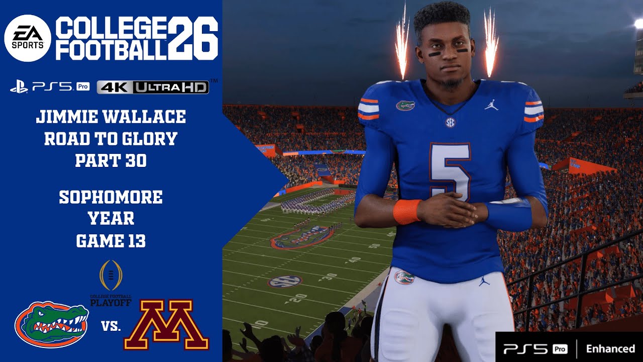 COLLEGE FOOTBALL 26: JIMMIE WALLACE CAREER (PS5 PRO) (4K ULTRA HD) PART 30 - vs. MINNESOTA