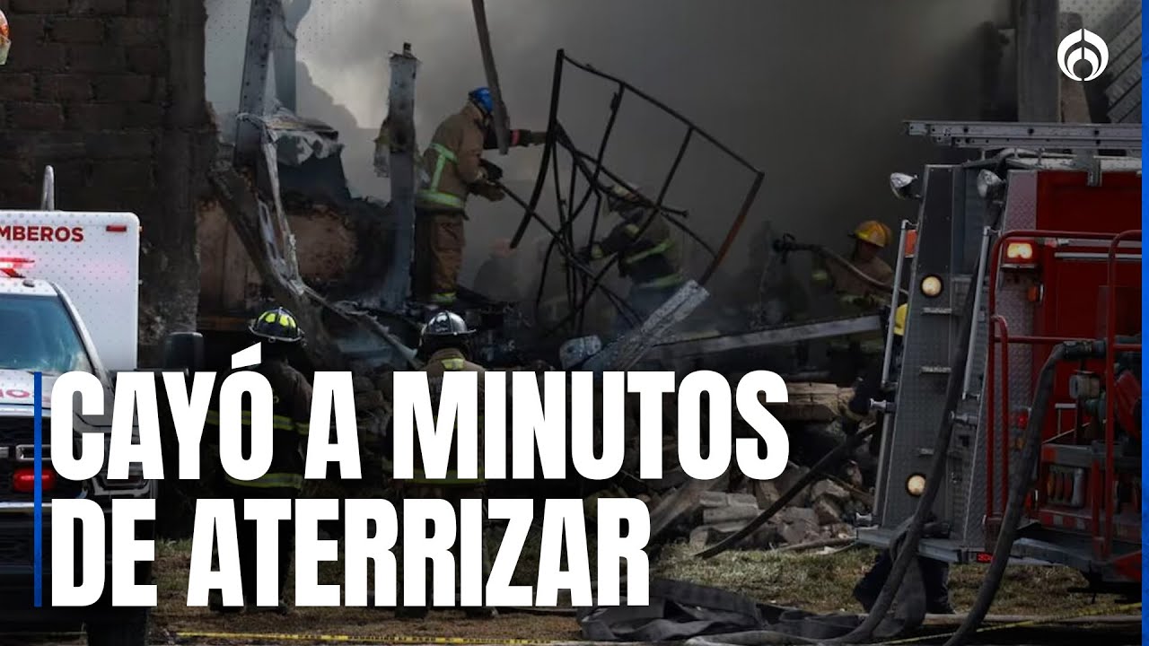 As&iacute; qued&oacute; la zona donde se desplom&oacute; el jet privado en Toluca