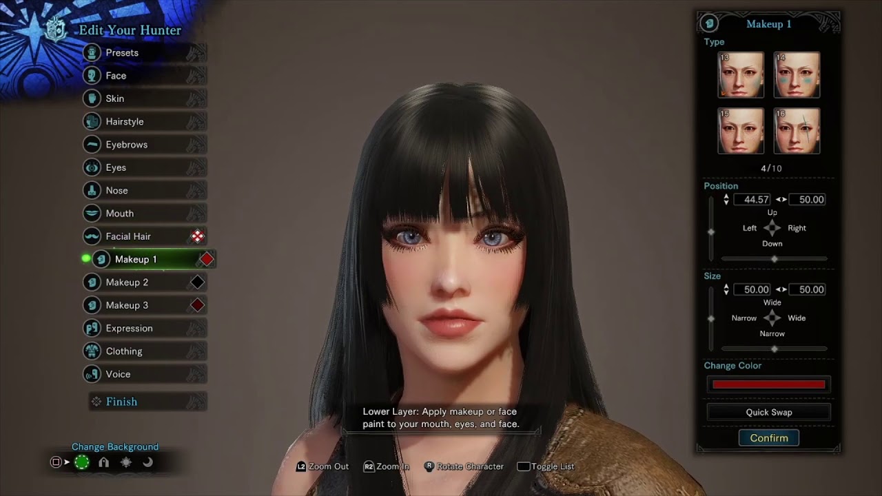 MHW ICEBORNE Cute Black Hime Preset 姫