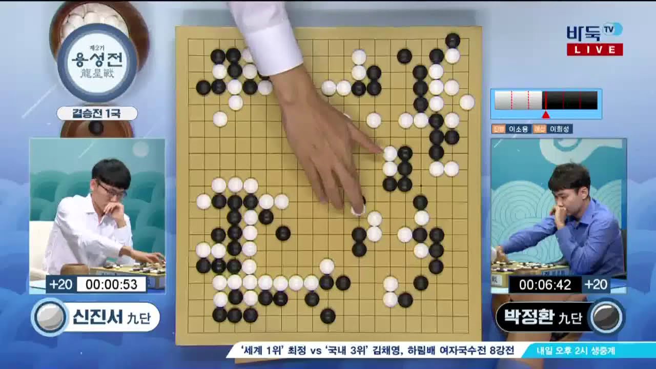 [제2기 용성전] 결승 3번기 1국 박정환:신진서 (2/2) (10/02)