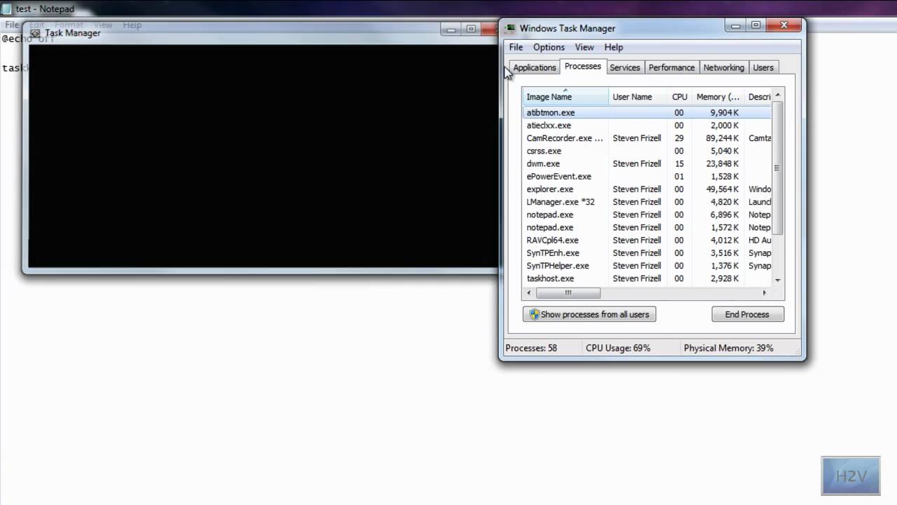 How to kill a Process with a batch file