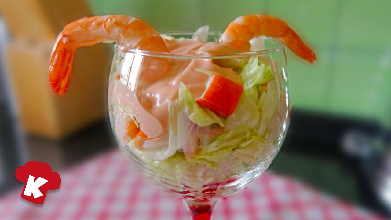 Receta de Cóctel de Marisco con Salsa ROSA | Como Hacer un Coctail de Mariscos FÁCIL de Preparar