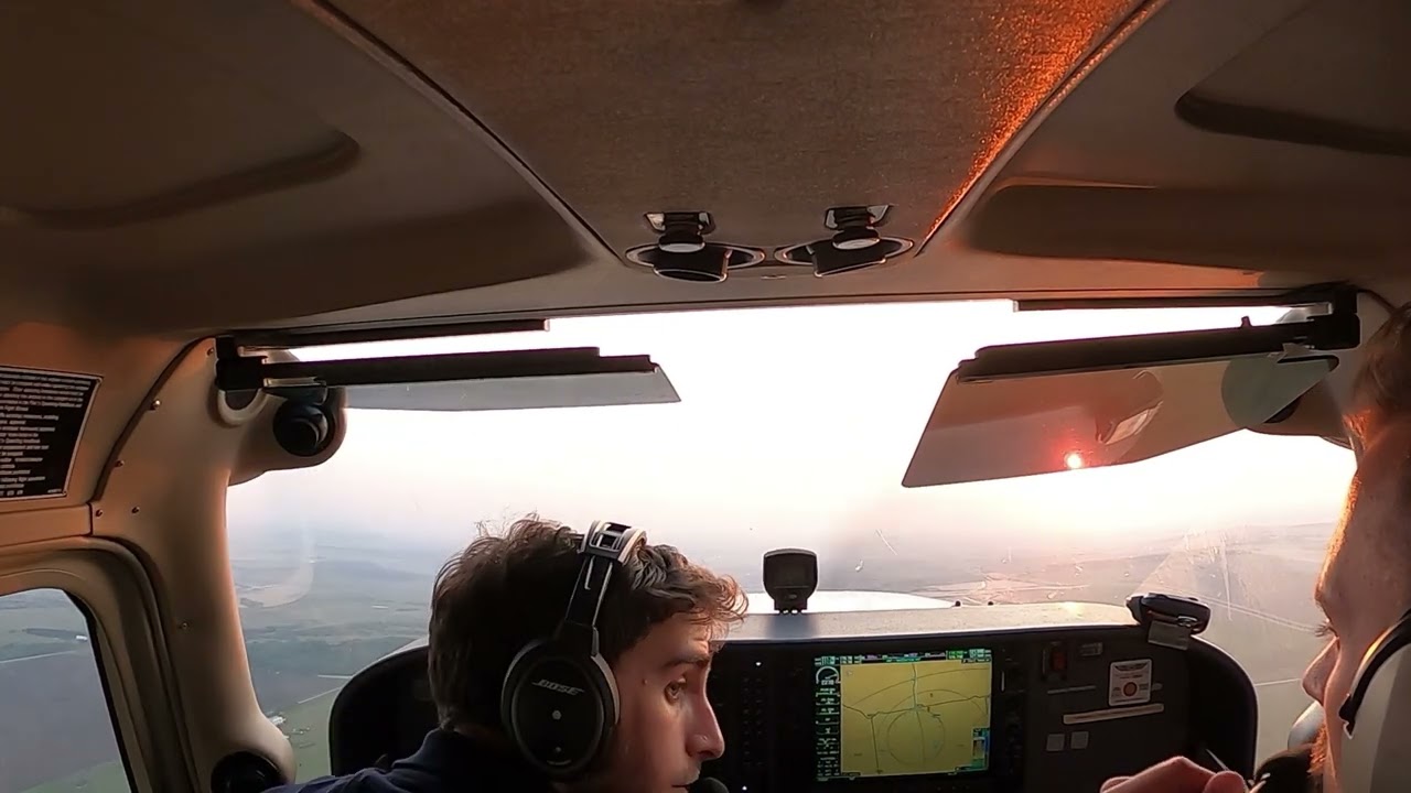 Cessna 172 Short Field Landing and Takeoff at Sunset