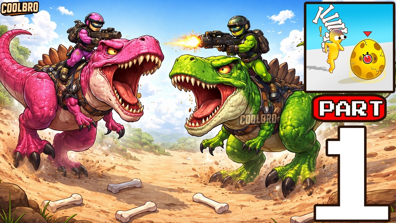 Dino Chaos Crazy Race Part 1 - Gameplay Walkthrough Android,iOS