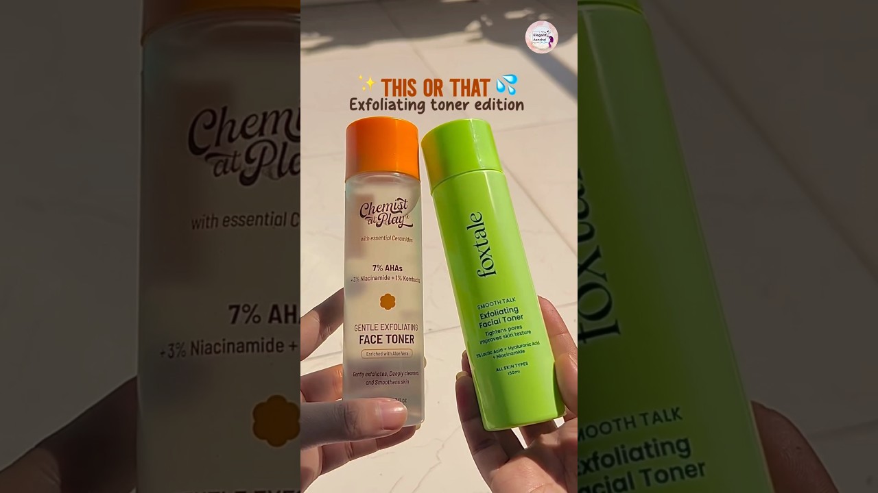 This Or That👀! Which one should be picked ?🫡🫧Foxtale Vs Chemist at Play Exfoliating Toners 