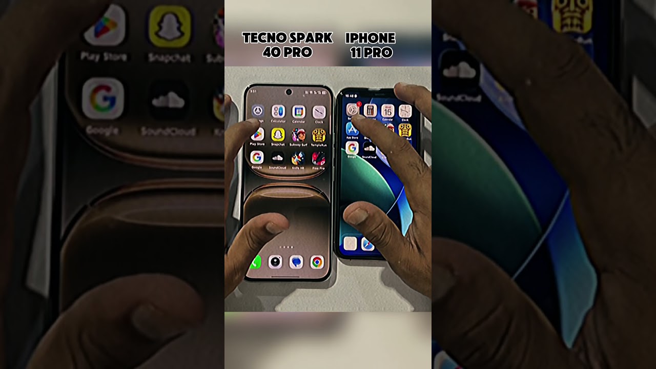 Tecno Spark 40 Pro vs iPhone 11 Pro - Insane Speed Test #shorts #viralshorts #viralvideo