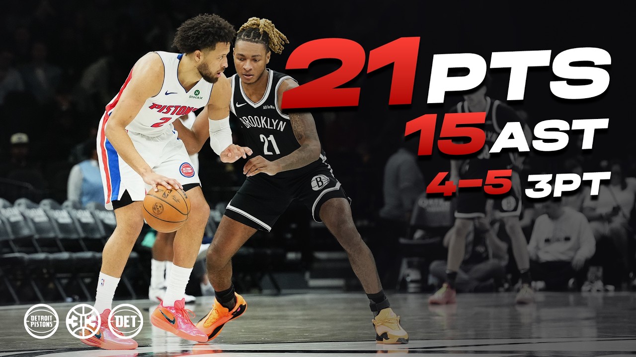 Highlights - Cade Cunningham: 21 PTS | 15 AST | 4–5 3PT #nba #pistons #cadecunningham