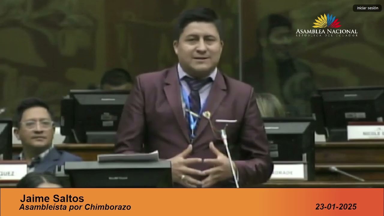 Asambleísta Jaime Saltos - Sesión 1005 - Cambio del orden del día