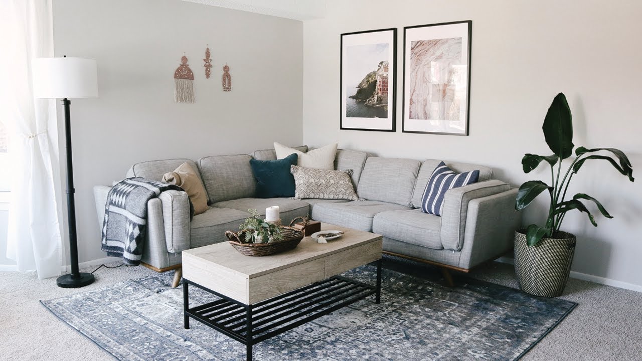 Living Room Apartment Makeover • Laying Out Furniture Tips & Decorating Ideas