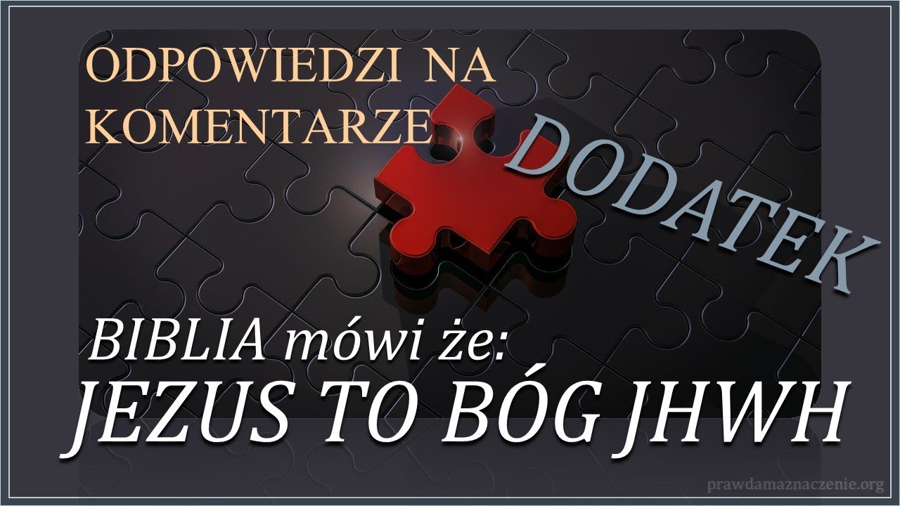 JEZUS TO B&Oacute;G JHWH DODATEK