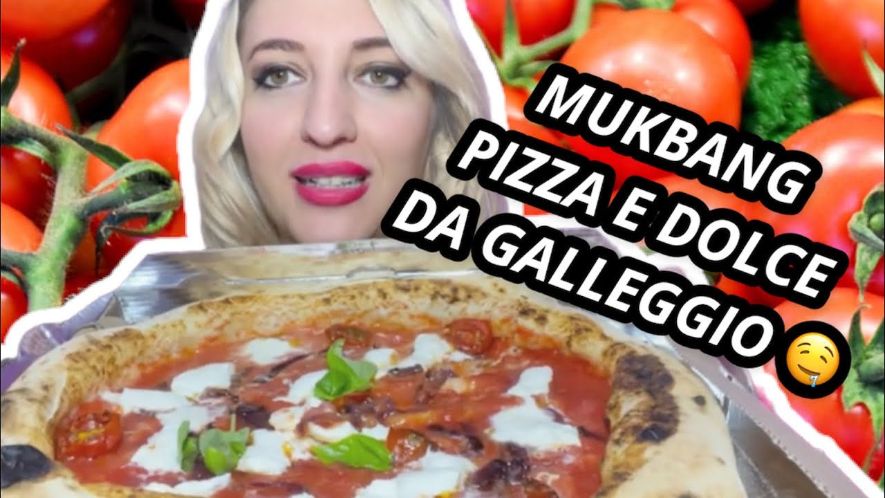 Mukbang Pizza con bufala, pomodorini confit, e cipolla caramellata + crema cioccolato salato bianco