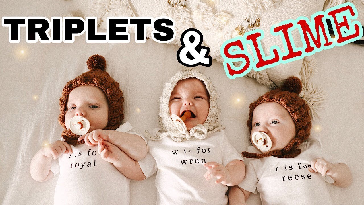 The TRIPLETS first time talking while Gemma makes edible SLIME