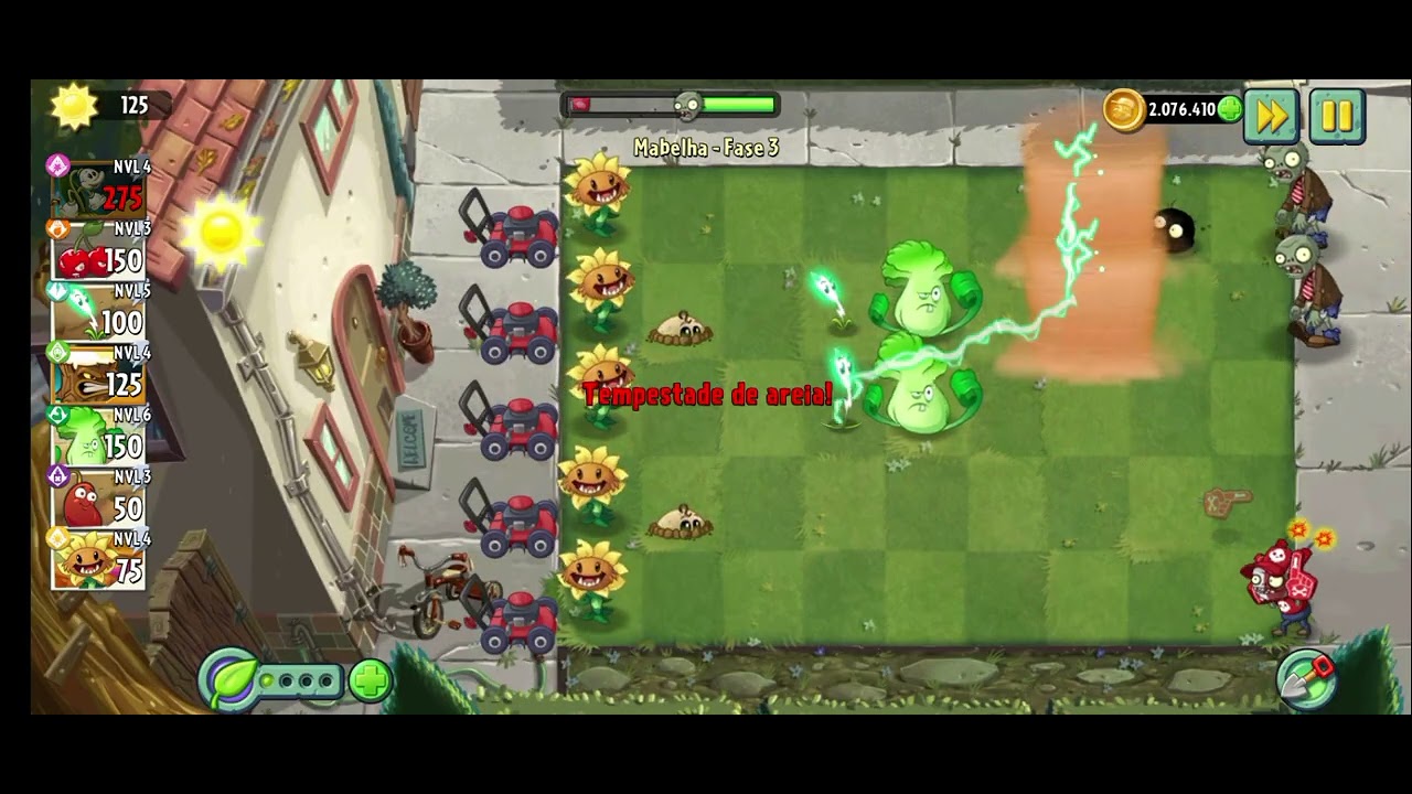Jogando evento planta da semana de mabelha pvz2 