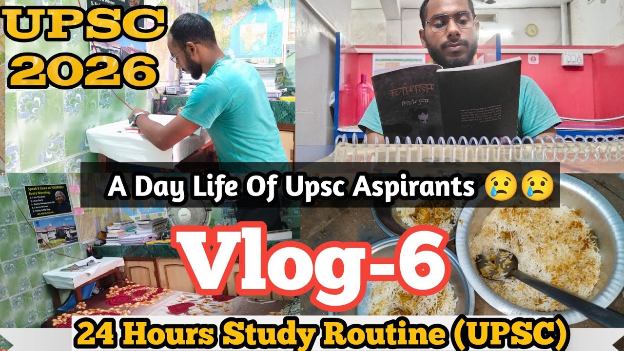 UPSC 2026 📚Study Vlog-6*I woke up at 5:30 AM*A day in life of UPSC aspirant*DAILY ROUTINE FOR UPSC