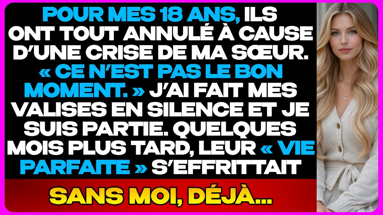 Mes Parents Ont Annulé Mes 18 Ans Pour Ma Sœur. Je Suis Partie Sans Un Mot...