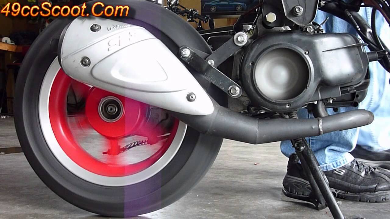 Leo Vince SP3 Scooter Exhaust For 50-70cc On A 90cc Minarelli Scooter