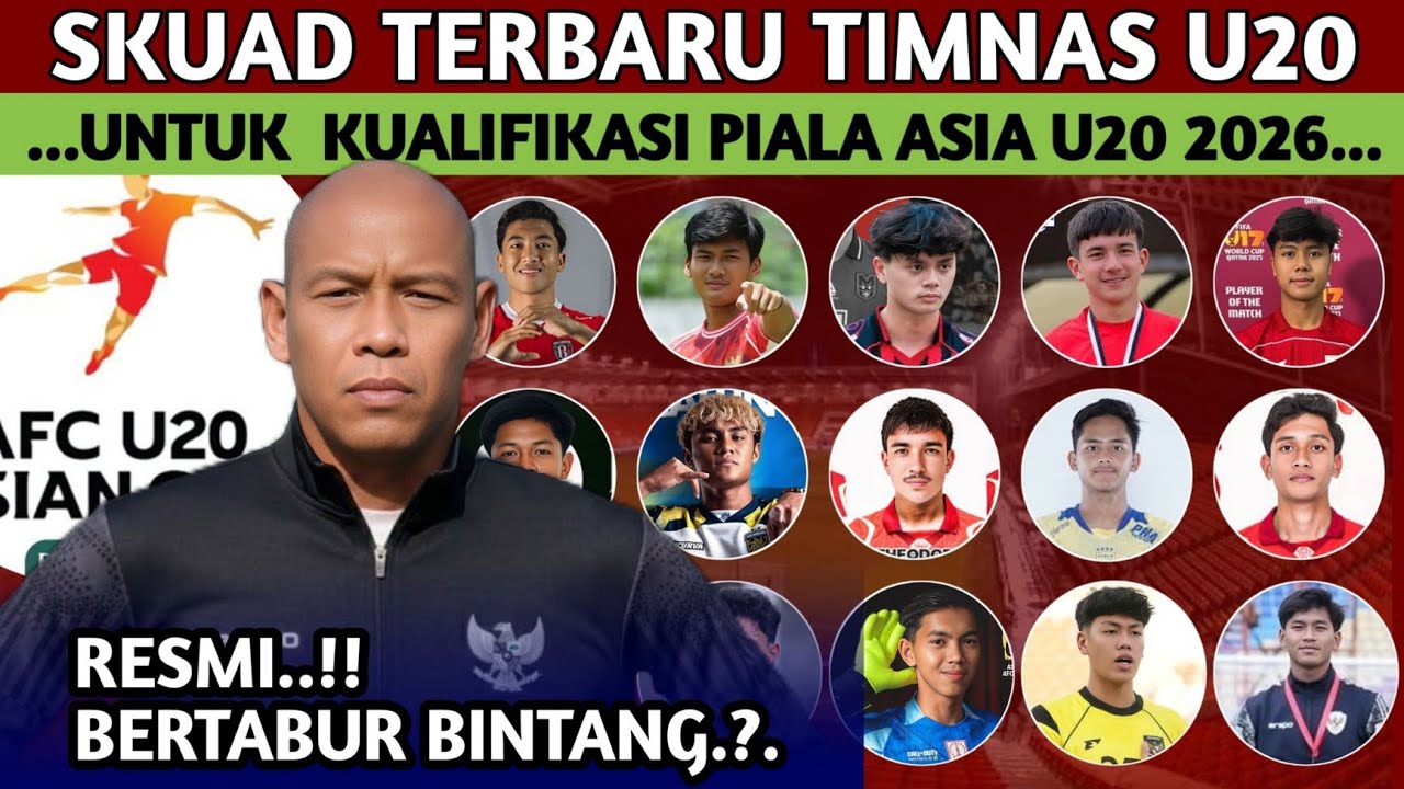 TIMNAS CALLING! INILAH DAFTAR 16 PEMAIN TIMNAS U20 UNTUK KUALITAS PIALA ASIA U20 2026