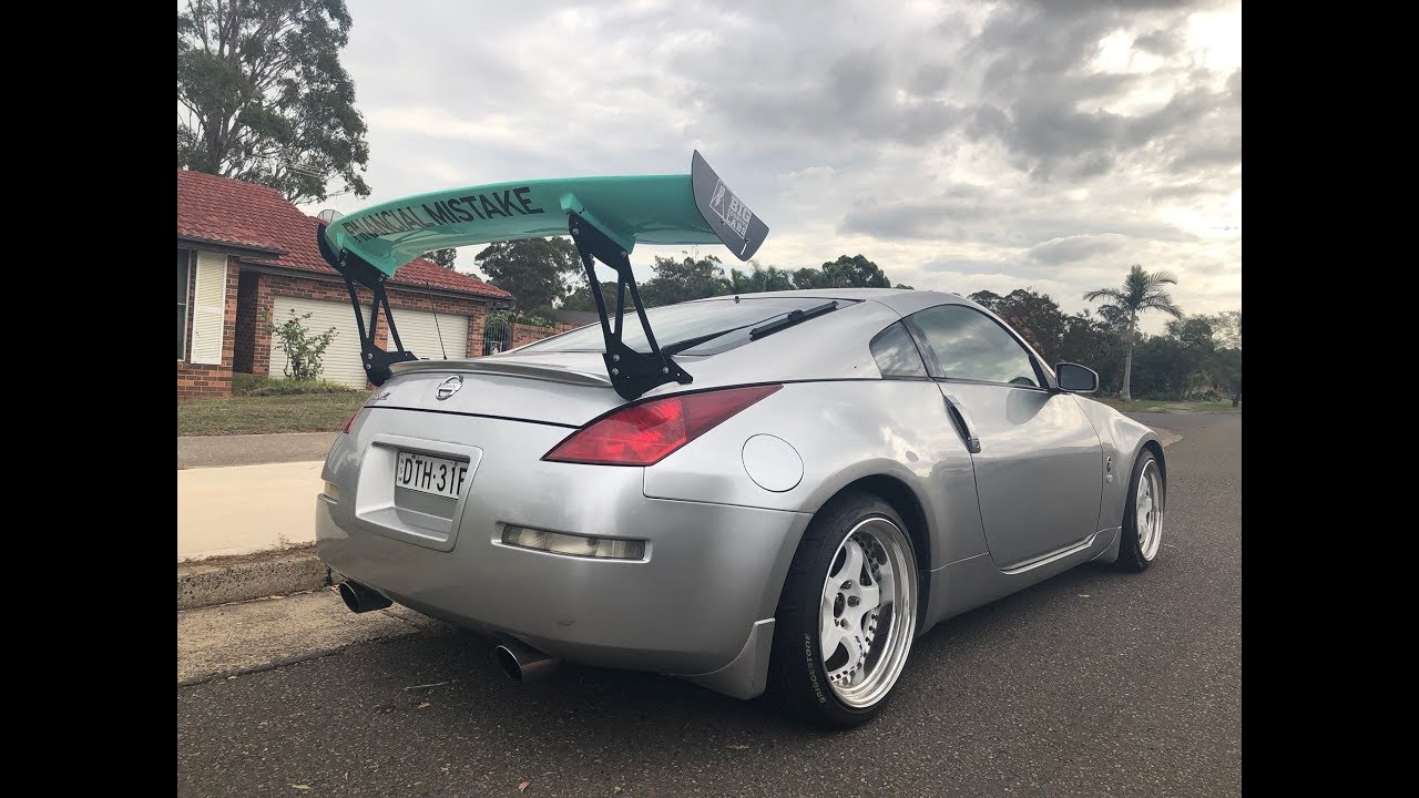 350z gets new wing (not really) BIGWANGGANG