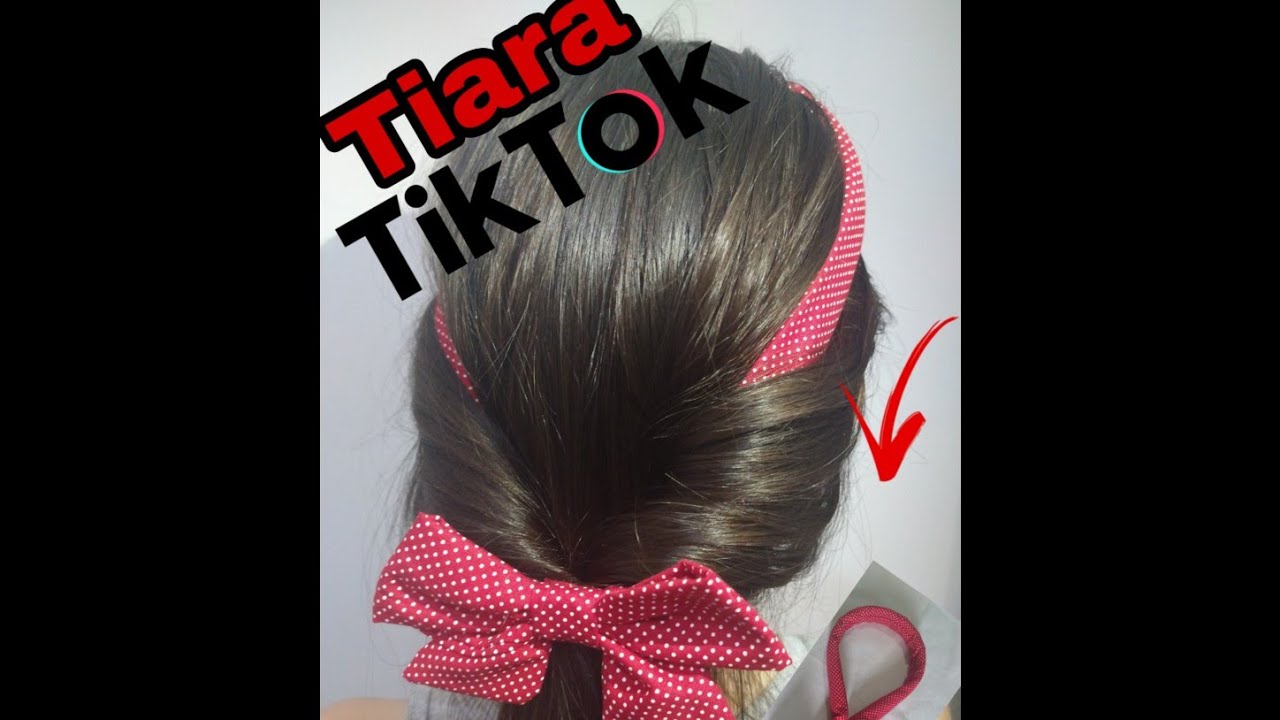 TIARA TIK TOK, DIADEMA MONO CARMINA, TIARA COM LAÇO ATRÁS, TIARA TIKTOK DE TECIDO