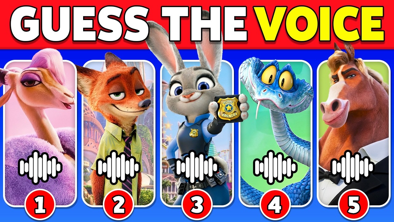 Guess the Zootopia 2 Character by Their Voice 🔊 Judy 🐰 Nick 🦊 Gary 🐍 Flash 🦥