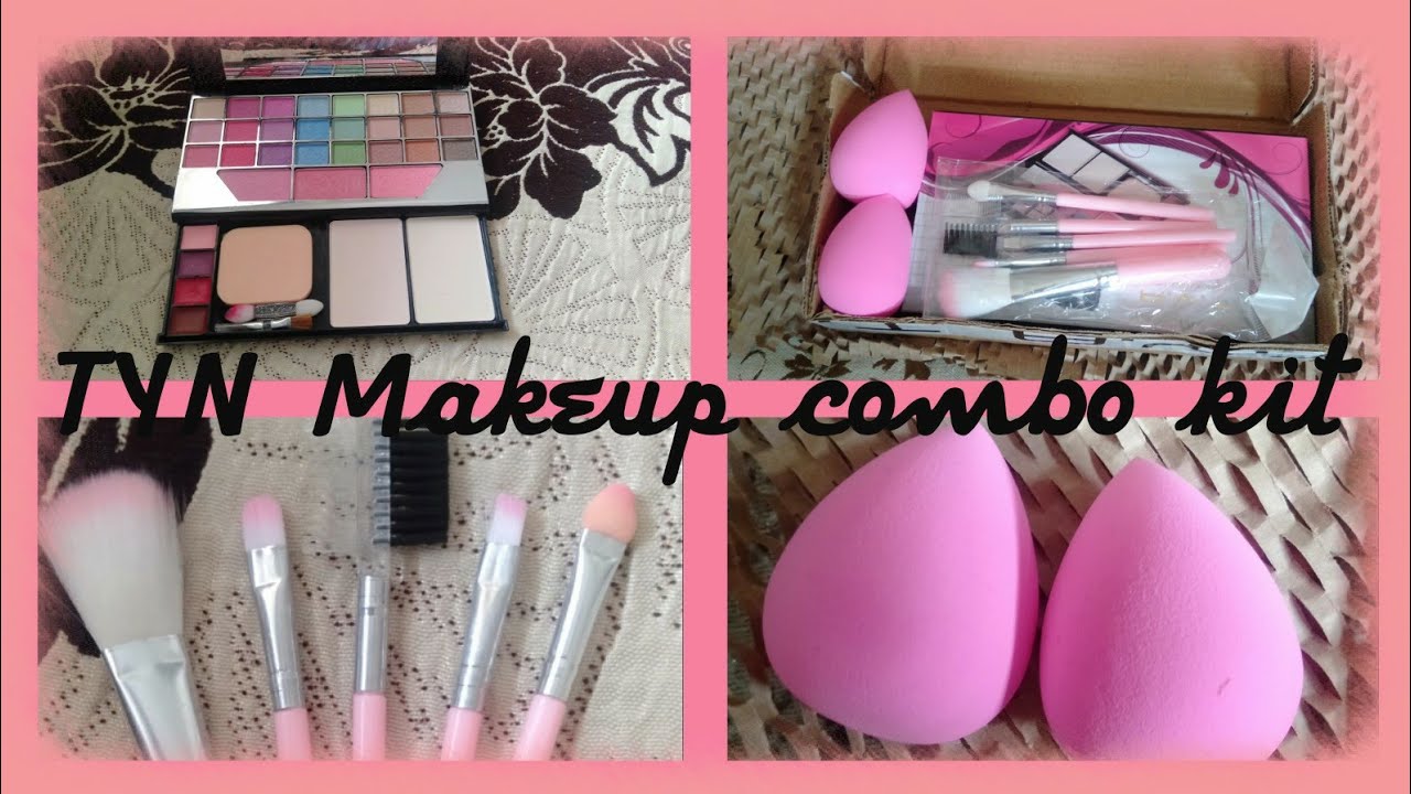 TYA makeup kit❤️+ 5 pcs makeup brushes + 2 puff blenders combo..