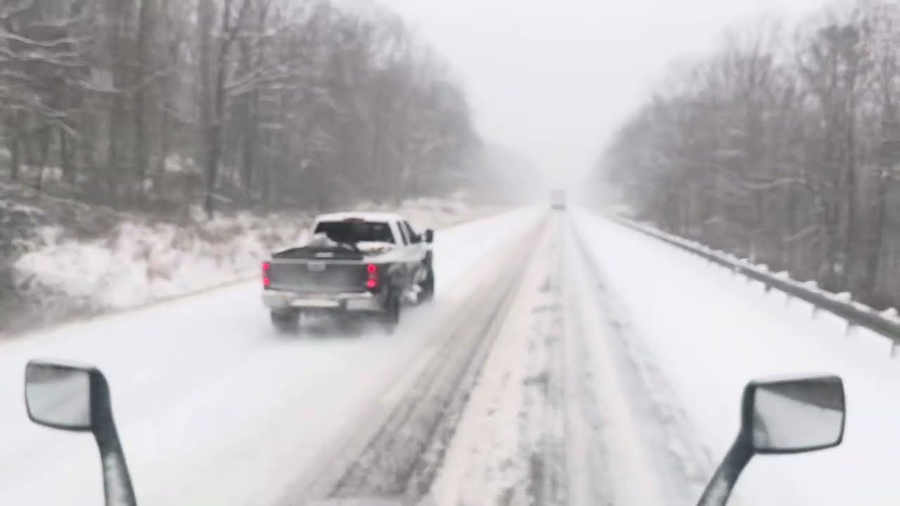 Snow ⛄️❄️in Pennsylvania State 🇺🇸 I-80 East 