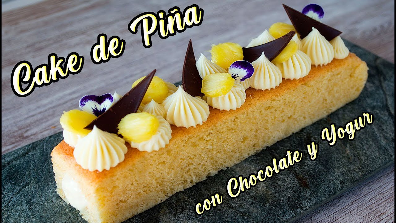 CAKE de PIÑA con Cremoso de CHOCOLATE BLANCO y YOGUR
