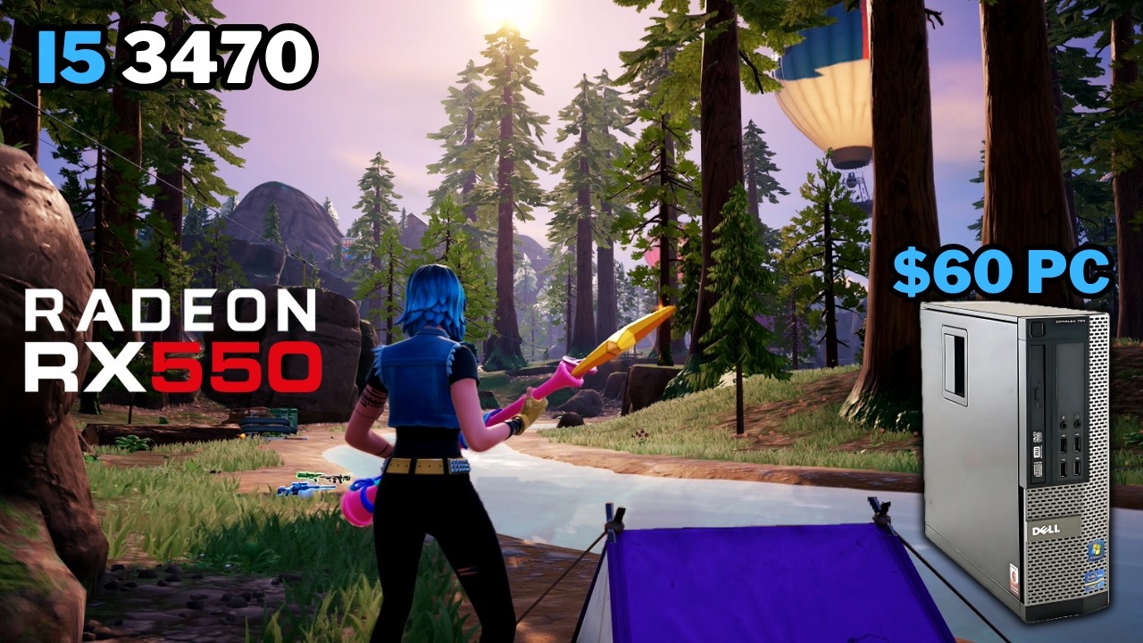 *Test Stream* Fortnite On A $60 Dell PC | RX 550 2GB + i5 3470 | DX12 Performance Mode vs Legacy!