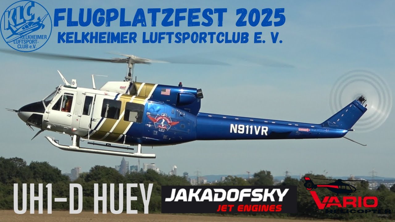 BIG SCALE RC TURBINE HELICOPTER BELL 212 (Flugplatzfest Kelkheim 2025)