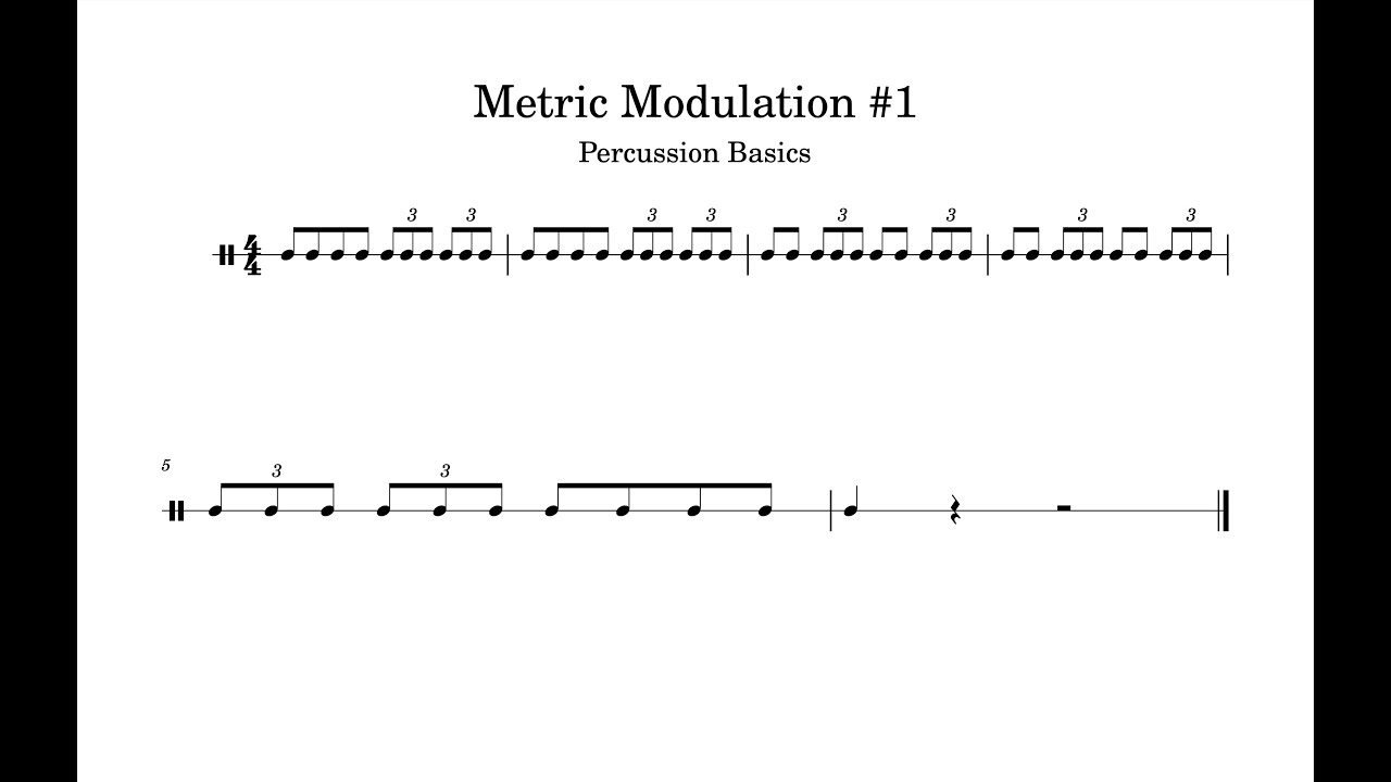 Metric Modulations #1 – Drum line Warm-Up Play-Along (80–200 BPM) | Snare & Tenor Practice Track