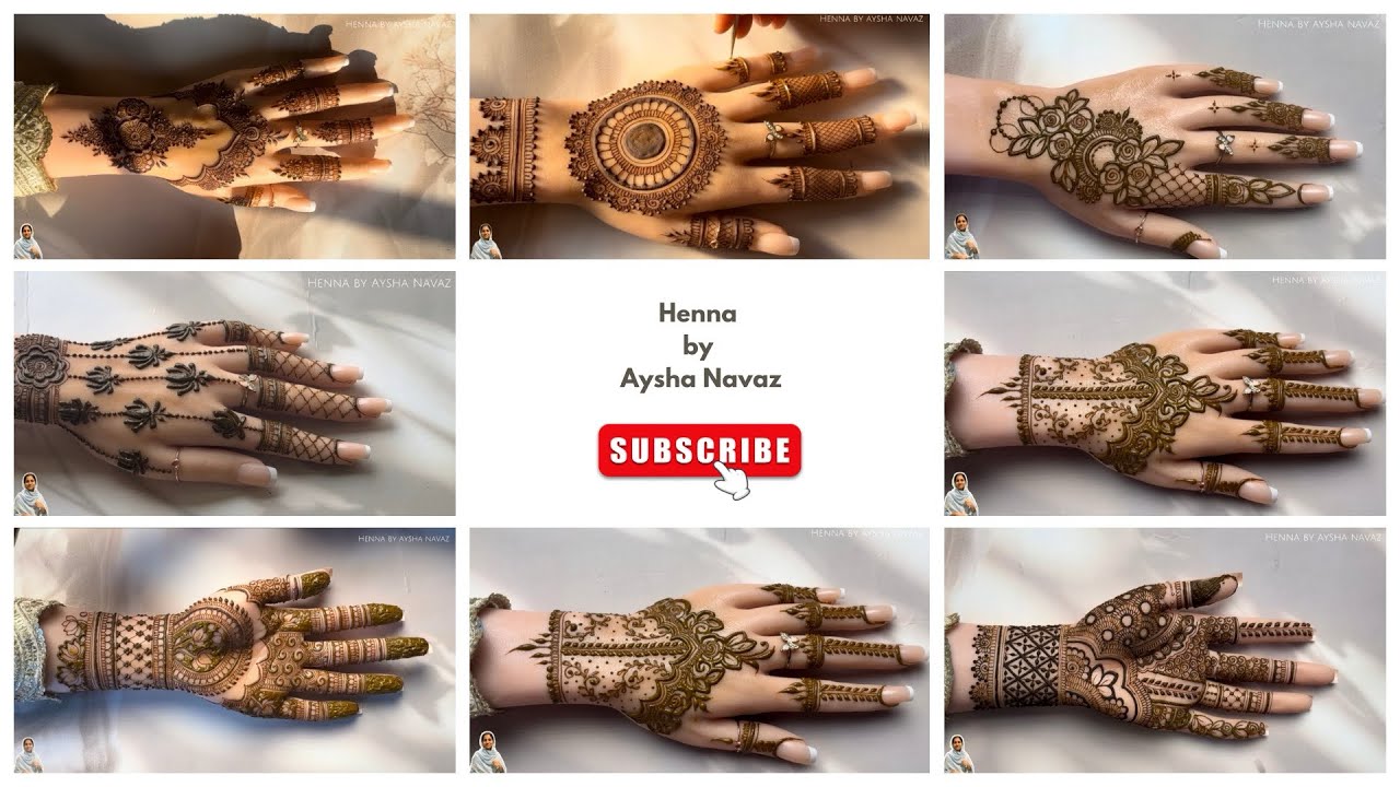 8 Easy and Simple Mehndi Designs Tutorial #hennabyayshanavaz @HennabyAyshaNavaz
