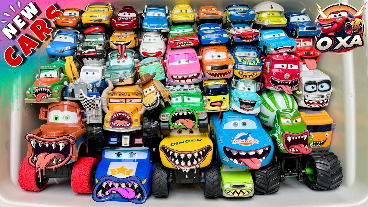 Распаковка и обзор мультфильма Disney Pixar &laquo;Тачки&raquo; | Молния Маккуин, Мэтр, Чик Хикс, Салли Карре...