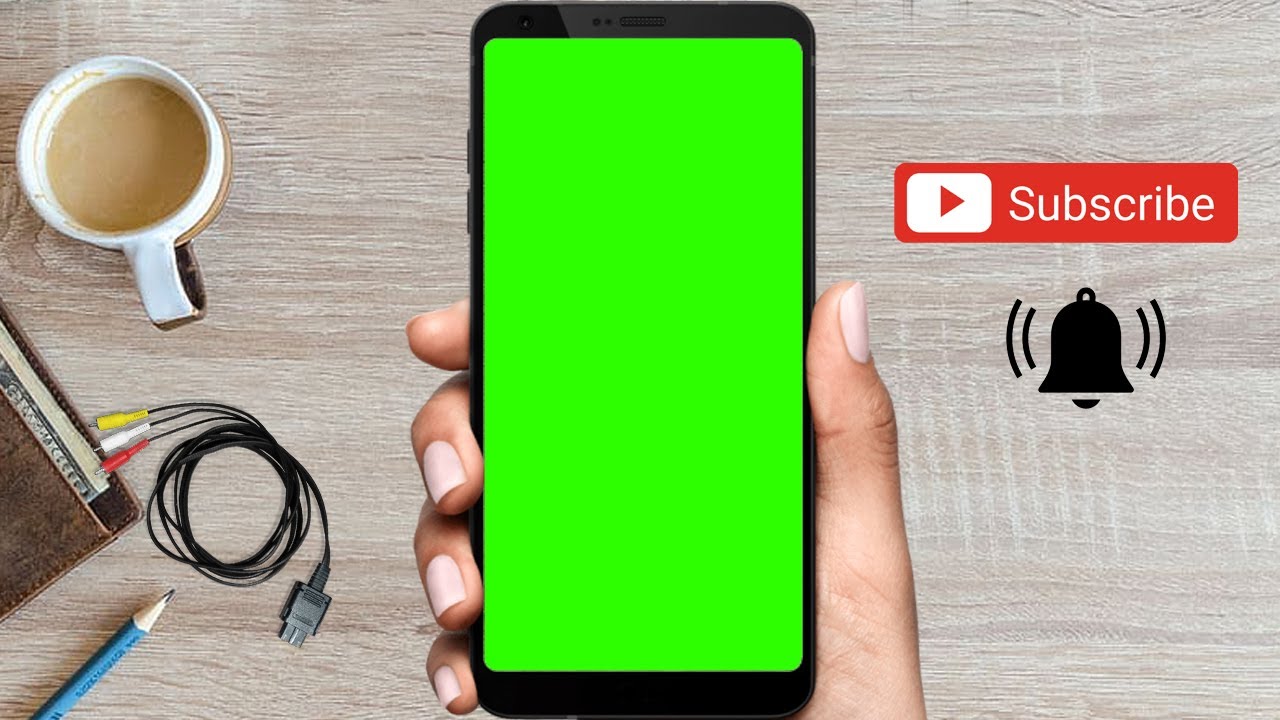 Top 3 coffee cup & hand mobile frame green screen with subscribe and bell icon || 4K HD Animation