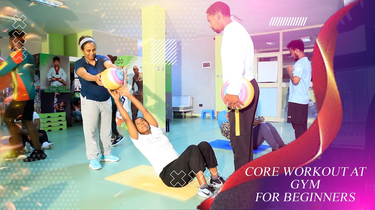 core workout at gym for beginners