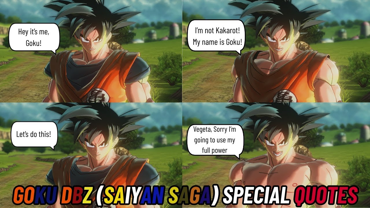 Goku DBZ (Saiyan Saga) Special Character Interactions-DRAGONBALL XENOVERSE 2