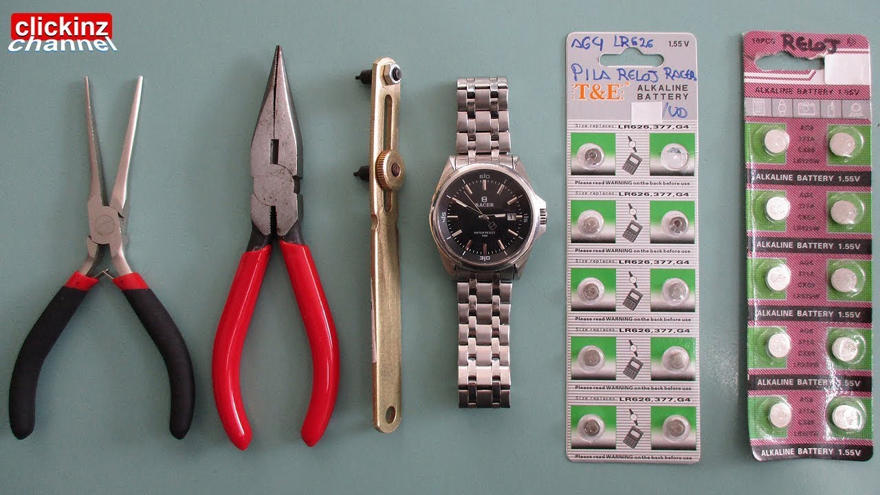 ABRIR tapa de RELOJ con Alicate, Pinza o ABRIDOR de tapa para cambiar pilas reloj WATCH opener TOOL
