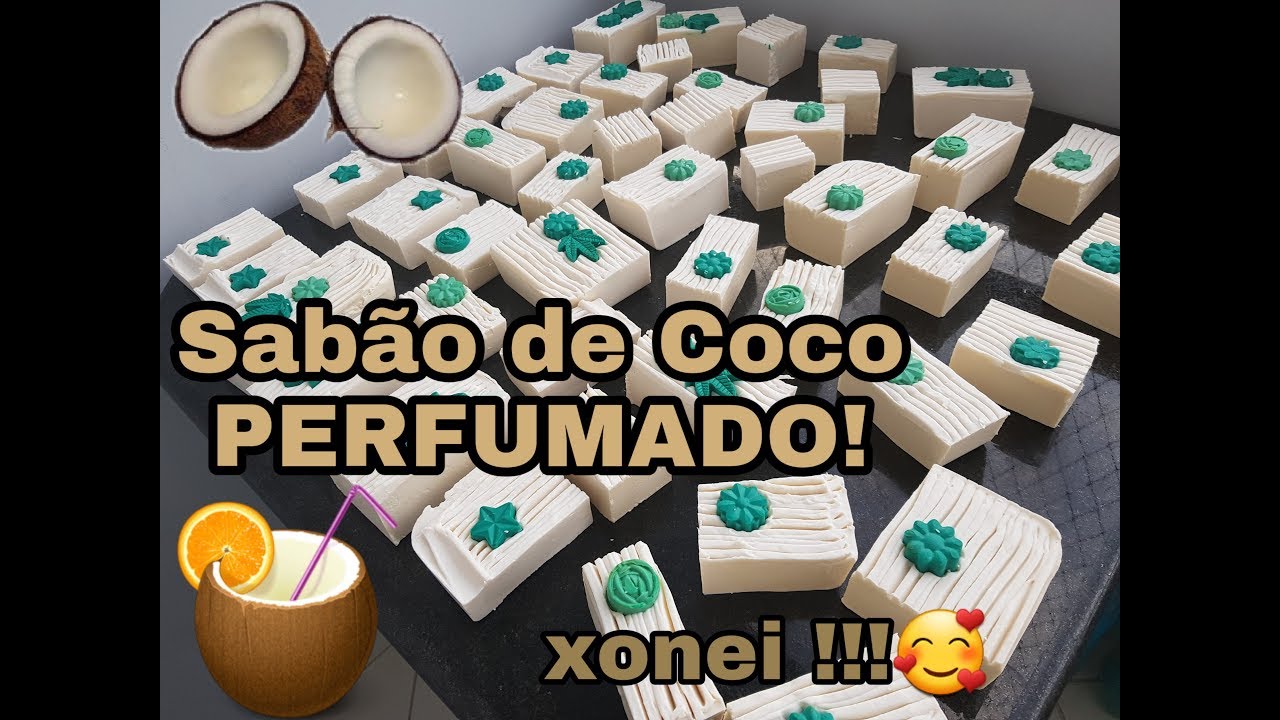 🔥Sabão caseiro de Coco Receita grande !Mega perfume !