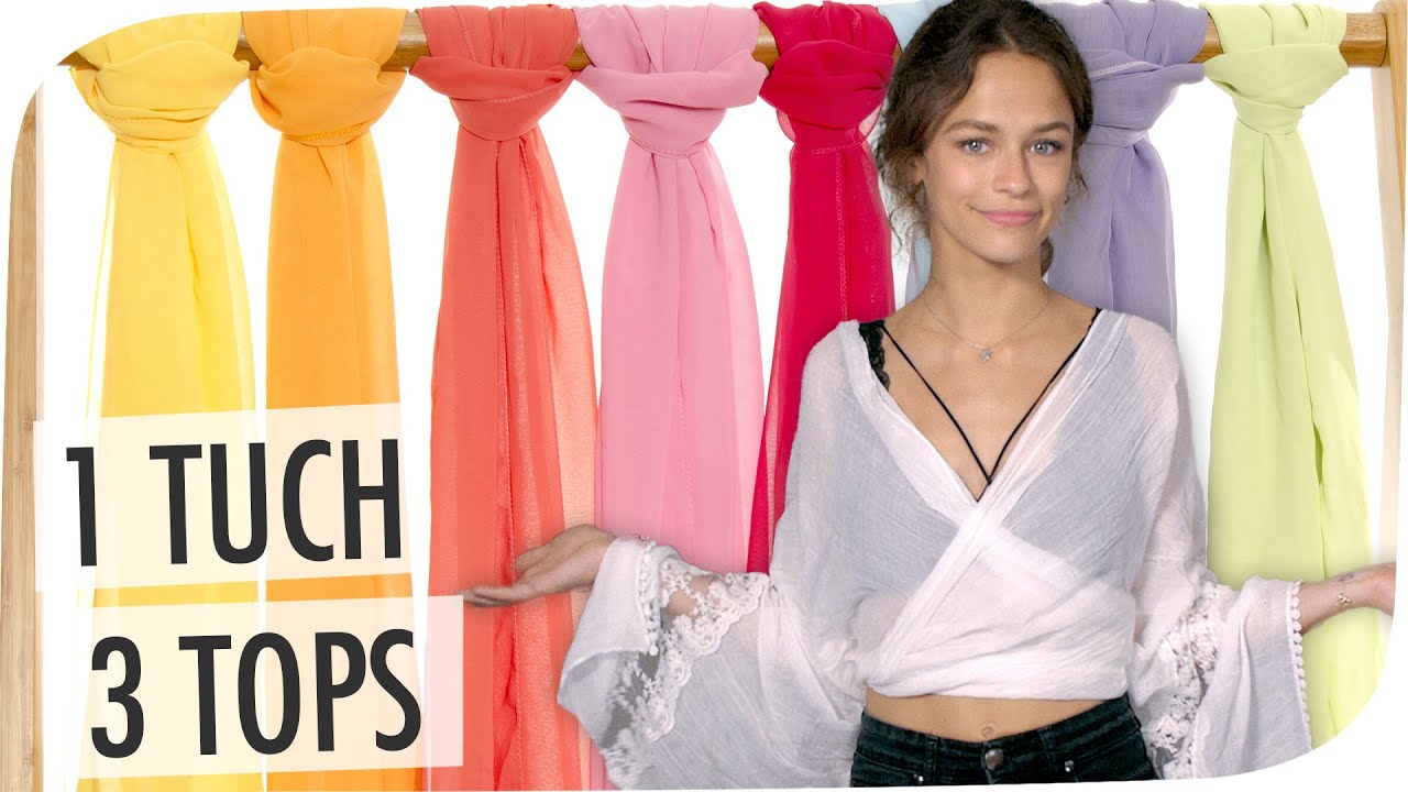3 ARTEN Top aus Tuch binden | AMissMelle | #flipfashion