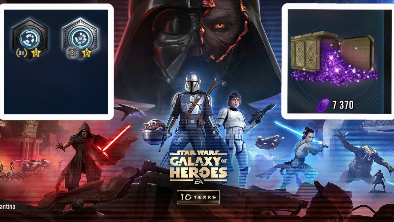 😱 GRATIS 😱 CRISTALES Y FICHA DE VELOCIDAD DE LA LUZ PARA SUBIR PERSONAJES Star Wars Galaxy of Heroes