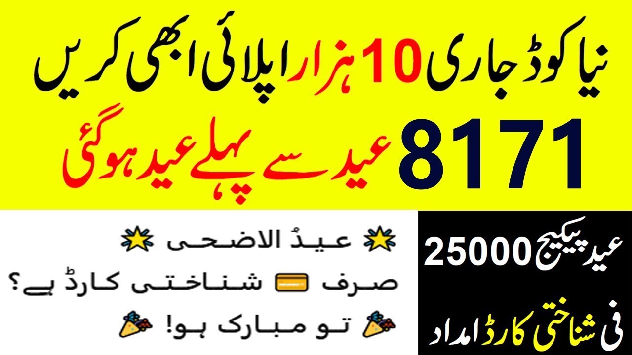 8171 BISP Check Payment 13500 | Eid ul Adha 2025 Update | Benazir Kafalat Program Help Center