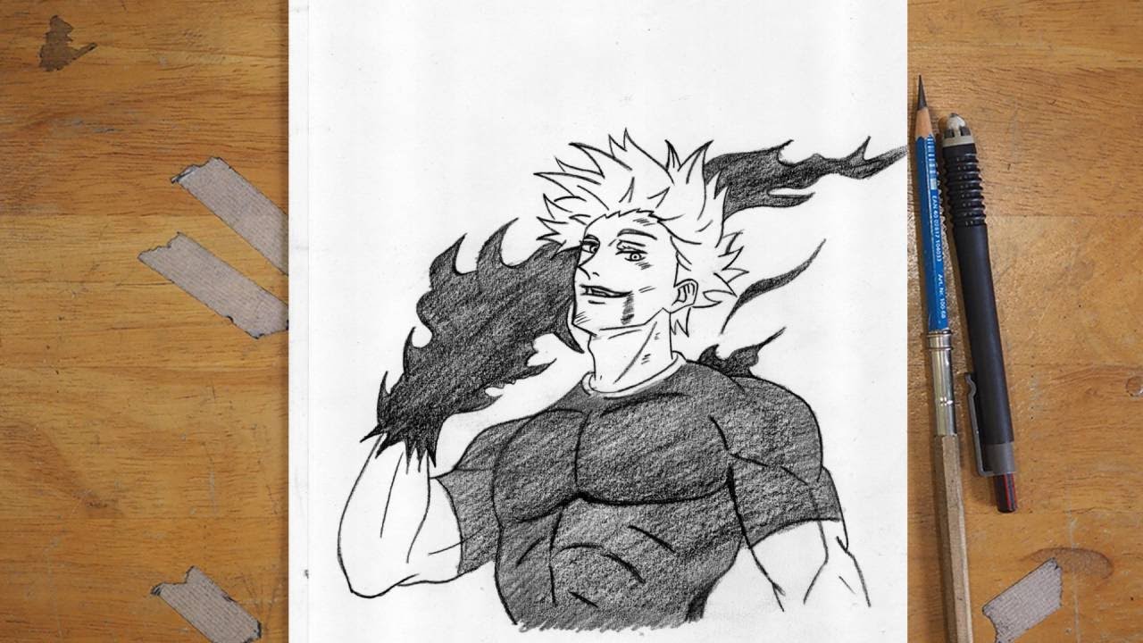 Drawing Gojo Using Power – Epic Jujutsu Kaisen Anime Tutorial