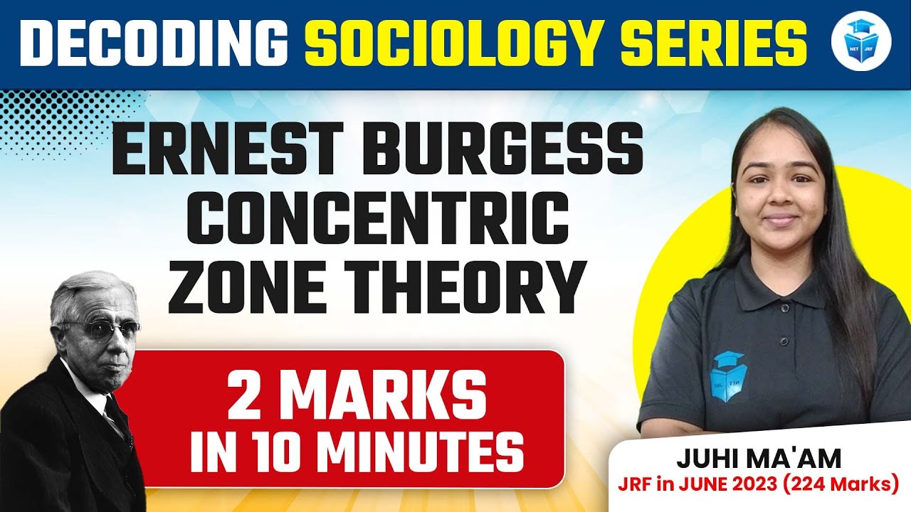 Ernest Burgess | Concentric Zone Theory | UGC NET Sociology 2024 Decoding Series by Juhi Mam