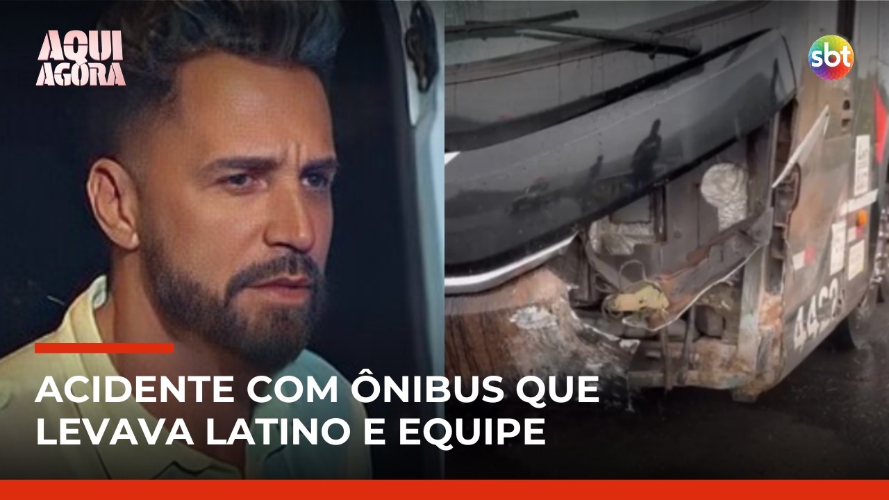 Cantor Latino e equipe sofrem acidente de ônibus em rodovia de SP: 