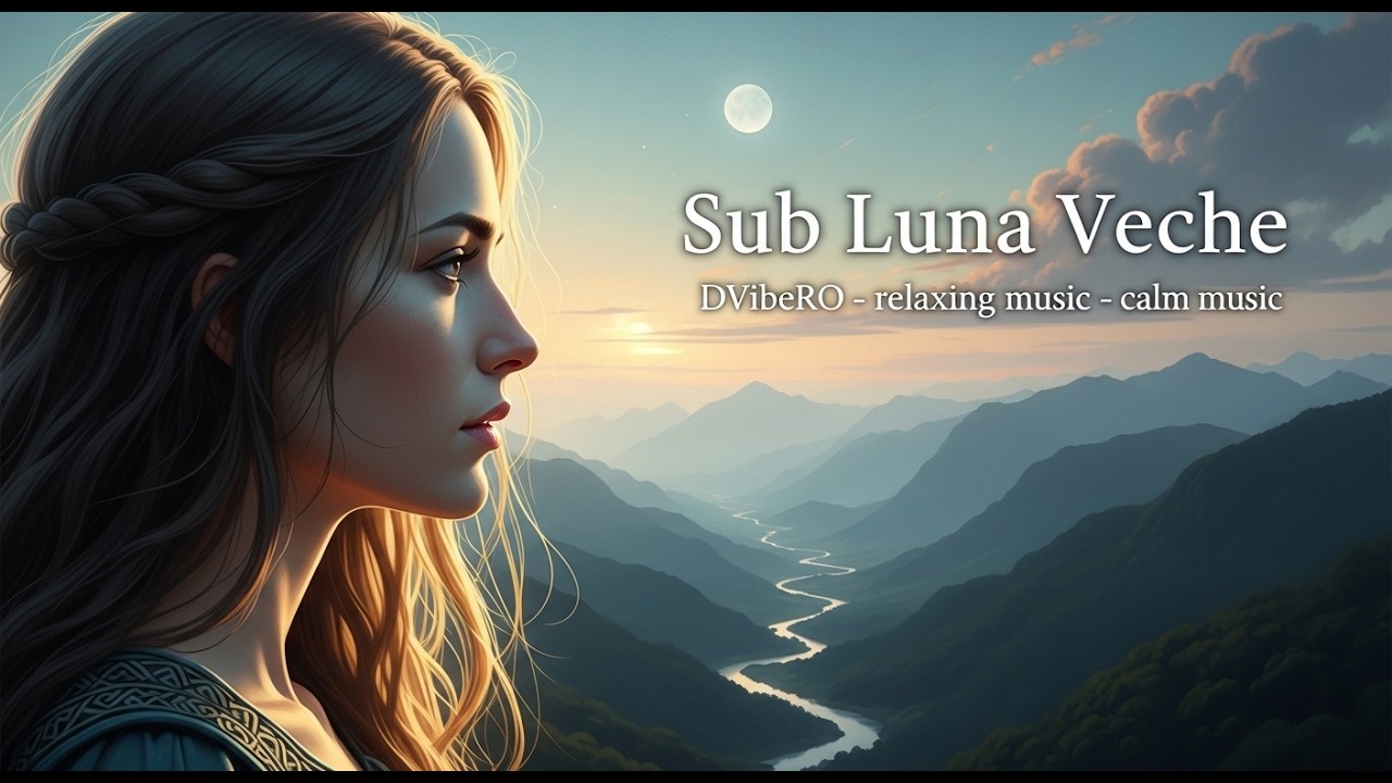 Sub Luna Veche – Celtic Harp & Soft Female Vocal | Relaxing Night Music for Sleep & Reading