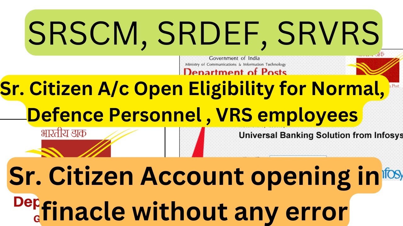 Open Senior citizen account in one Go without any error