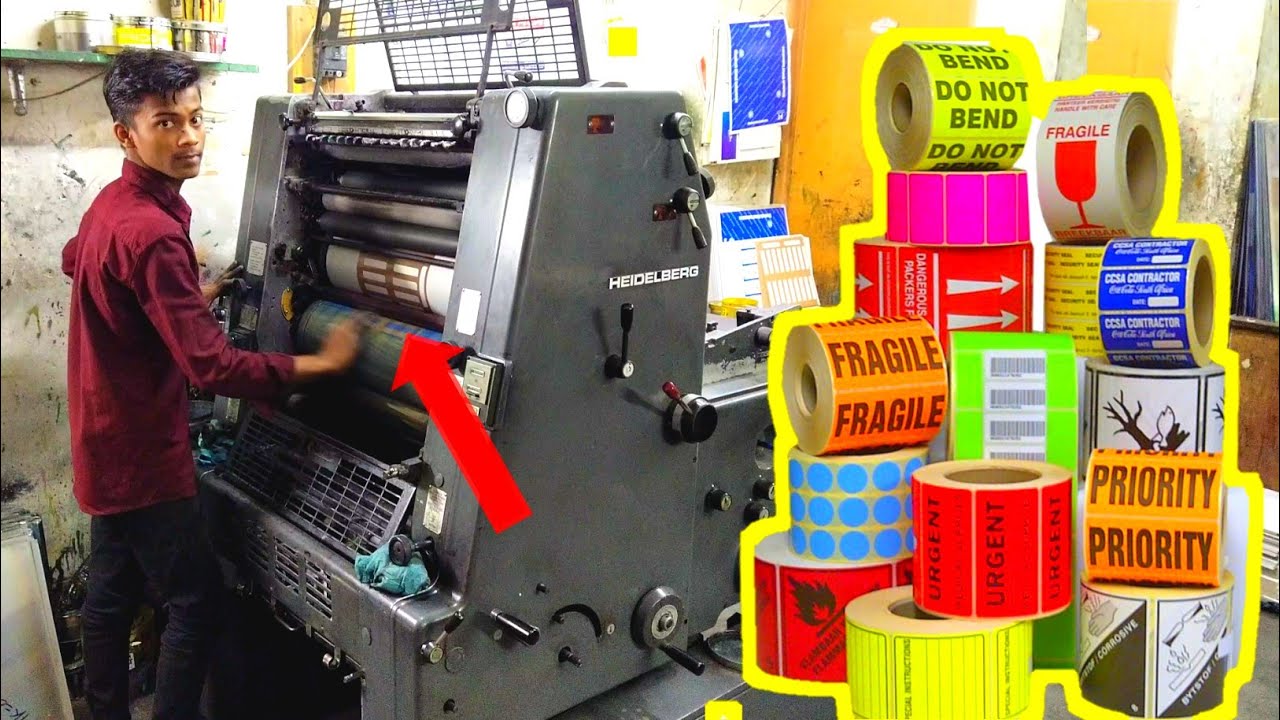 Sticker Labels Printing by Heidelberg Printing Machine in New Market
