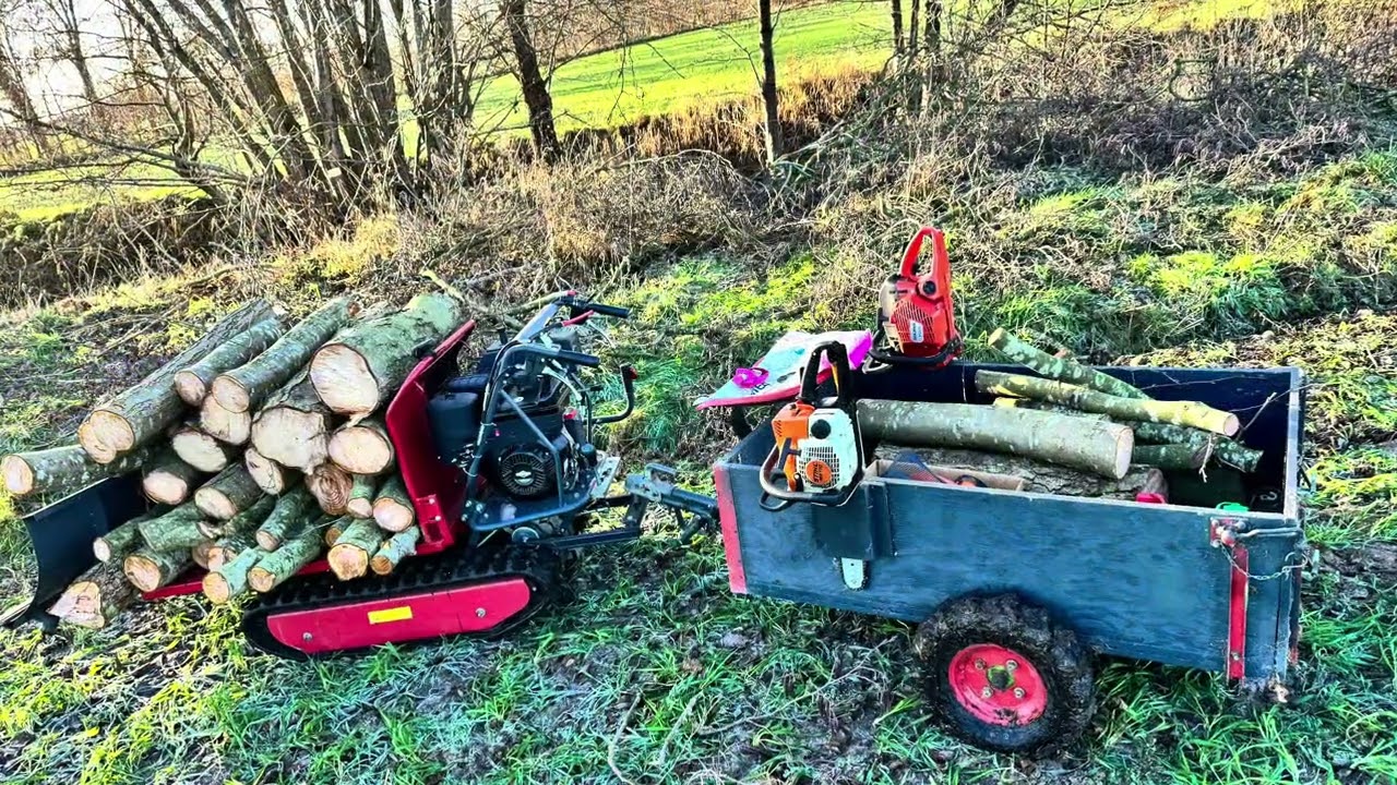 Einsatz in der Brennholzgewinnung ,Minidumper, Deutz DX,Stihl 