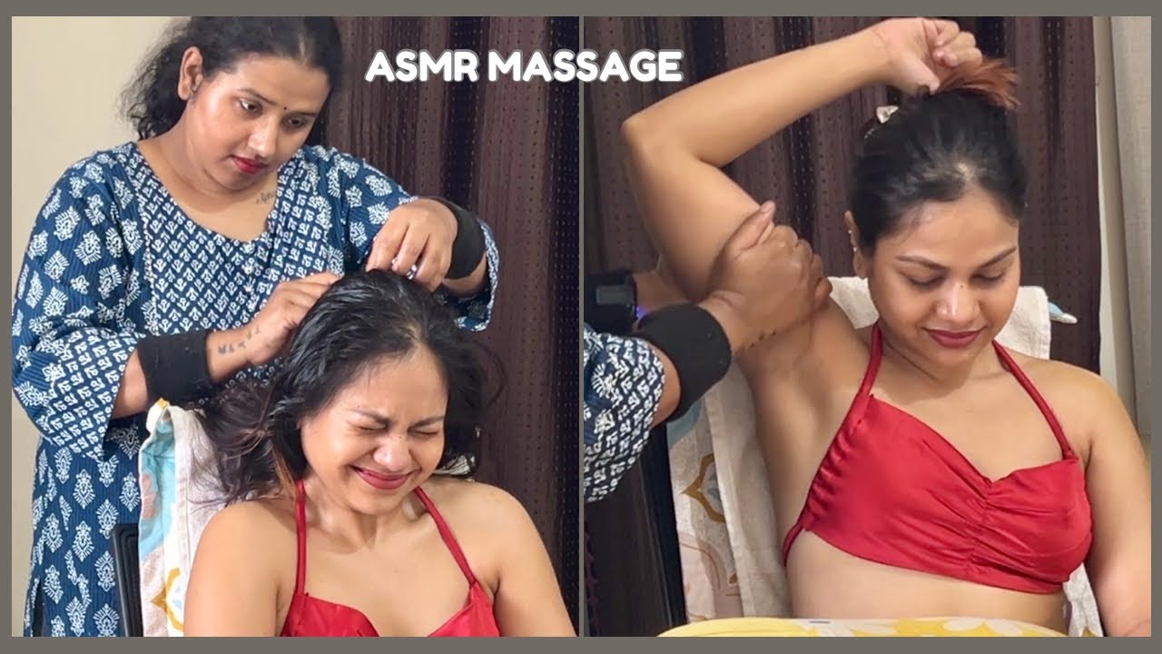 Ultimate ASMR Head Massage | Back, Shoulder, Hand Massage & Hair Combing Sounds | Indian Massage