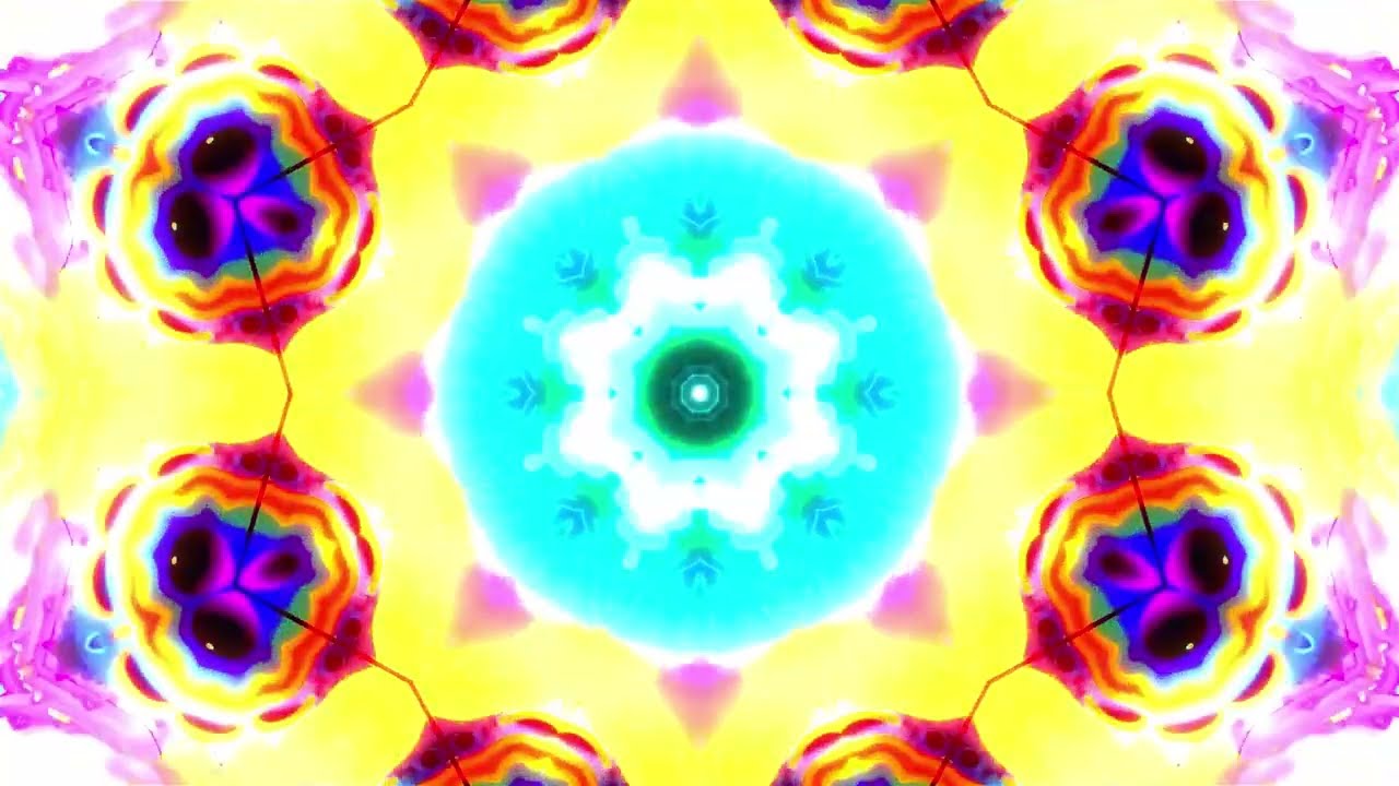 🌈 Psychedelic Patterns for Stress Relief | Visual Meditation Kaleidoscope ❊60fps 💆‍♀️